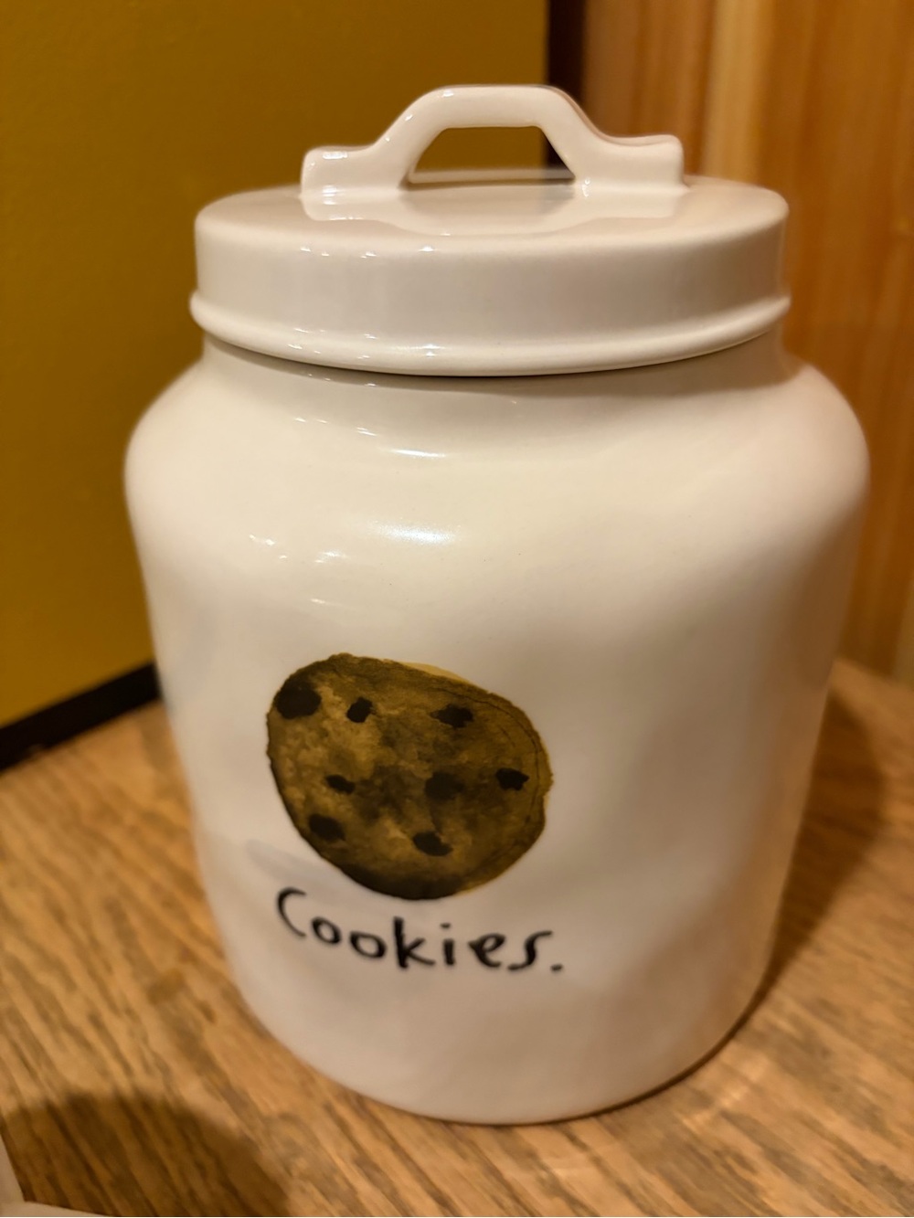 Rare Rae Dunn Cookie Jar with Lid Classic Kitchen Storage